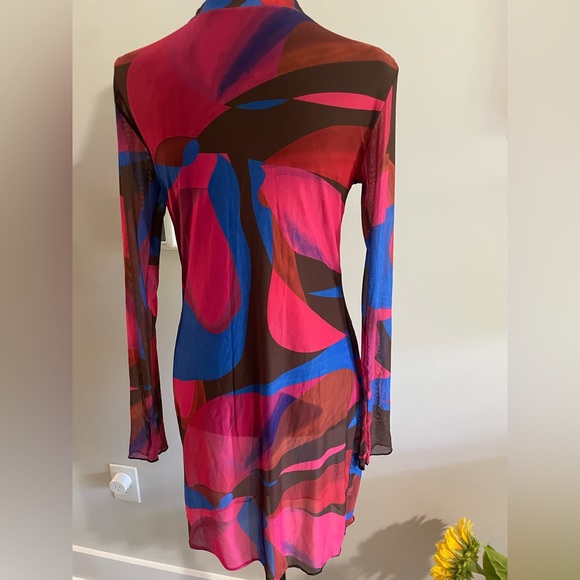 Matte collection swimsuit/dress mesh cover up size large . - Picture 3 of 3